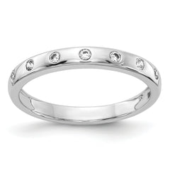 14k White Gold 7-stone Diamond Band