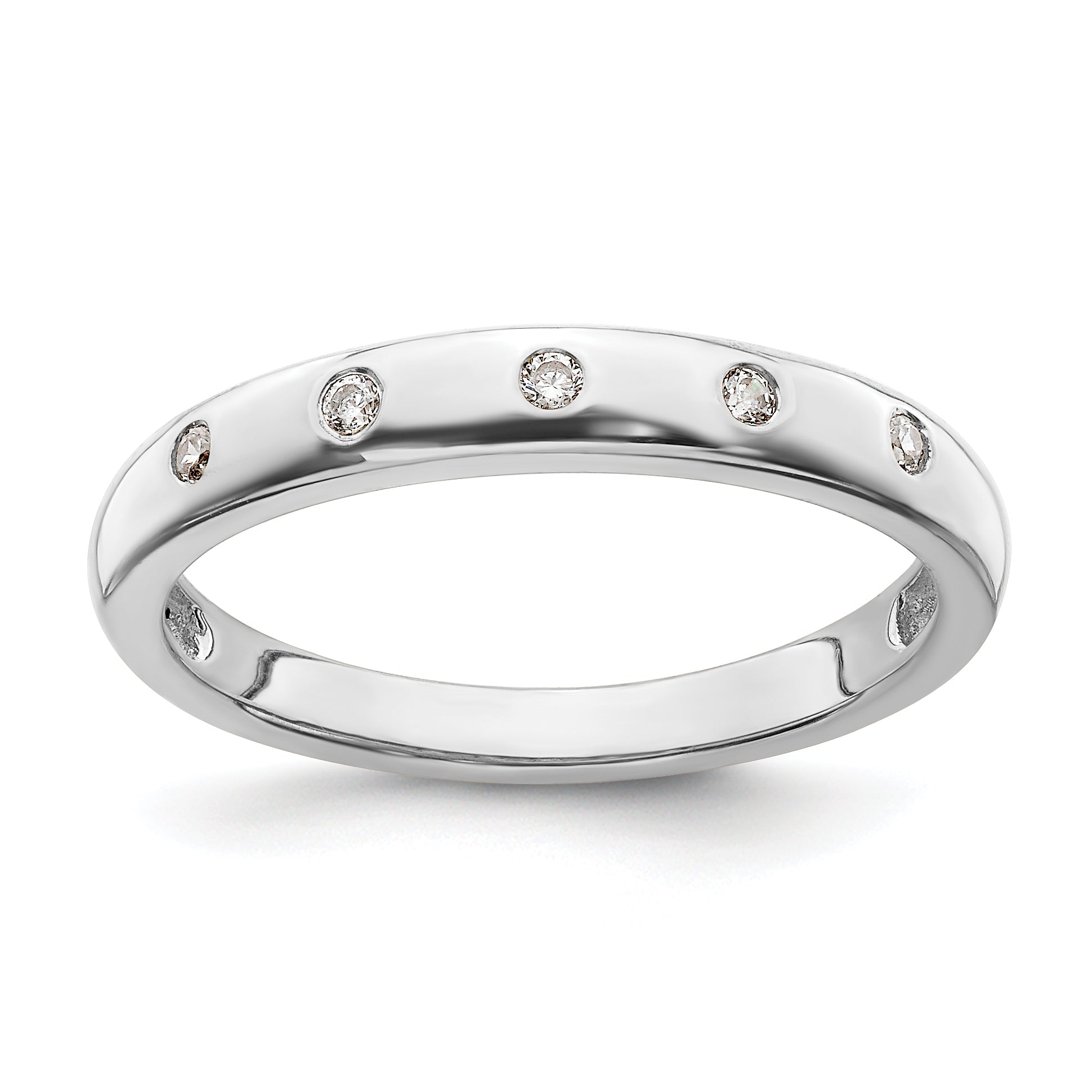 14k White Gold 5-stone Diamond Ring