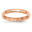14k Rose Gold 6-stone Diamond Band