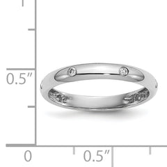14k White Gold 6-stone Diamond Band