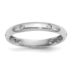 14k White Gold 6-stone Diamond Band