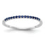 14k White Gold Blue Sapphire Band