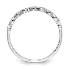 14k White Gold Diamond Fancy Band