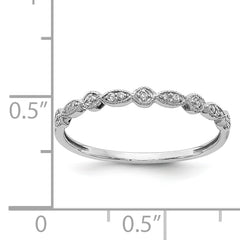 14k White Gold Diamond Fancy Band