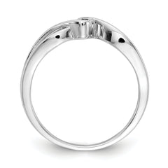 14kt White Gold Polished Diamond Ring