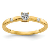 14k Diamond Cluster Ring