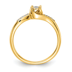 14k Diamond Bypass Ring