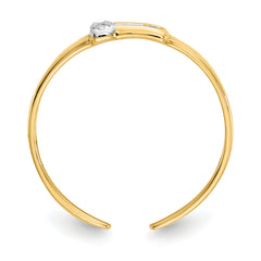 14k .01ct Diamond Buckle Toe Ring