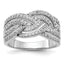 Woven Diamond Ring in 14K White Gold (1/2 ct. tw.), Size 7 - Sophia Jewelers