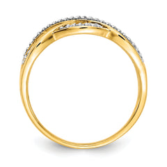 14k Diamond Woven Ring