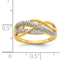 14k Diamond Woven Ring