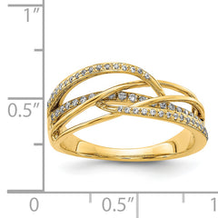 14k Diamond Swirl Ring