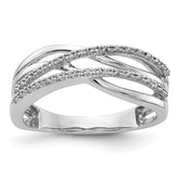 14k White Gold Polished Diamond Ring