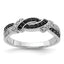 14k White Gold WithBlack Rhodium White and Black Diamond Ring