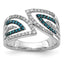 Blue/White Fancy Diamond Ring in 14K White Gold (1/2 ct. tw.), Size 6.75 - Sophia Jewelers