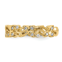 14k Diamond Floral Band
