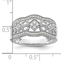 14k White Gold Diamond Vintage Ring