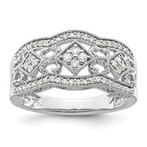 14k White Gold Diamond Vintage Ring