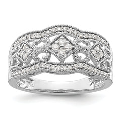 14k White Gold Diamond Vintage Ring