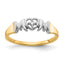 14k WithRhodium Diamond MOM Ring