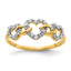 14k Diamond Triple Heart Ring