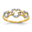 Diamond Triple Heart Ring in 14K Yellow Gold (0.01 ct. tw.), Size 7 - Sophia Jewelers
