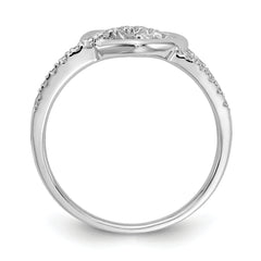 14k White Gold Diamond Heart Ring