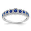 Diamond & Sapphire Ring in 14K White Gold, 2mm (1/4 ct. tw.), Size 7 - Sophia Jewelers