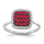 Diamond & Ruby Ring in 14K White Gold (1/6 ct. tw.), Size 7 - Sophia Jewelers