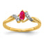 Marquise Diamond & Ruby Ring in 14K Yellow Gold (1/20 ct. tw.), Size 7 - Sophia Jewelers