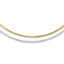 Omega Necklace in 14K Two-Tone Gold, Reversible with Extender, 18 Inch - Sophia Jewelers
