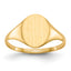 14k 10.0x8.5mm Closed Back Signet Ring