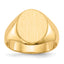 Wider Oval Closed Back Signet Ring in 14K Yellow Gold, Size 7 - Sophia Jewelers