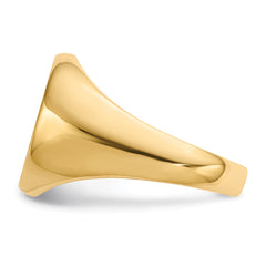 14k 15.0x13.5mm Open Back Men's Signet Ring