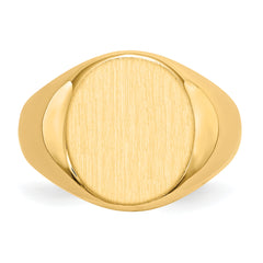 14k 15.0x13.5mm Open Back Men's Signet Ring