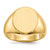 14k 15.0x13.5mm Open Back Men's Signet Ring