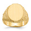 14k 17.0x14.0mm Open Back Men's Signet Ring