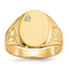 Men's Nugget AA Diamond Signet Ring in 14K Yellow Gold, 4mm (.02 ct. tw.), Size 10 - Sophia Jewelers