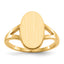 Split Shank Closed Back Signet Ring in 14K Yellow Gold, Size 6 - Sophia Jewelers