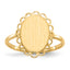 14k 12.0x9.0mm Open Back Signet Ring