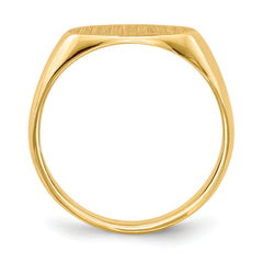 14k 11.0x6.5mm Closed Back Children's Signet Ring