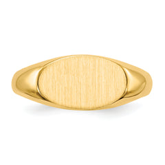 14k 11.0x6.5mm Closed Back Children's Signet Ring