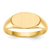 14k 11.0x6.5mm Closed Back Children's Signet Ring