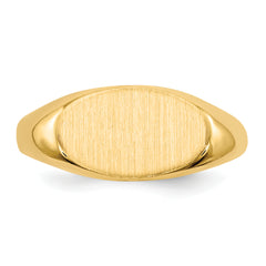 14k 6.5x11.0mm Open Back Child's Signet Ring