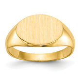 14k 11.0x7.5mm Closed Back Child's Signet Ring