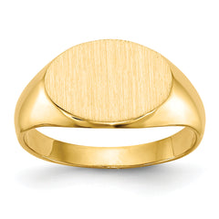 14k 11.0x7.5mm Closed Back Child's Signet Ring