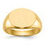 Men's Oval Open Back Signet Ring in 14K Yellow Gold, 3mm, Size 10 - Sophia Jewelers