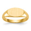 14k 6.5x11.5mm Closed Back Signet Ring