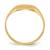 14k 8.5x9.5mm Open Back Signet Ring