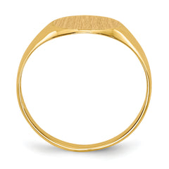 14k 8.5x9.5mm Open Back Signet Ring